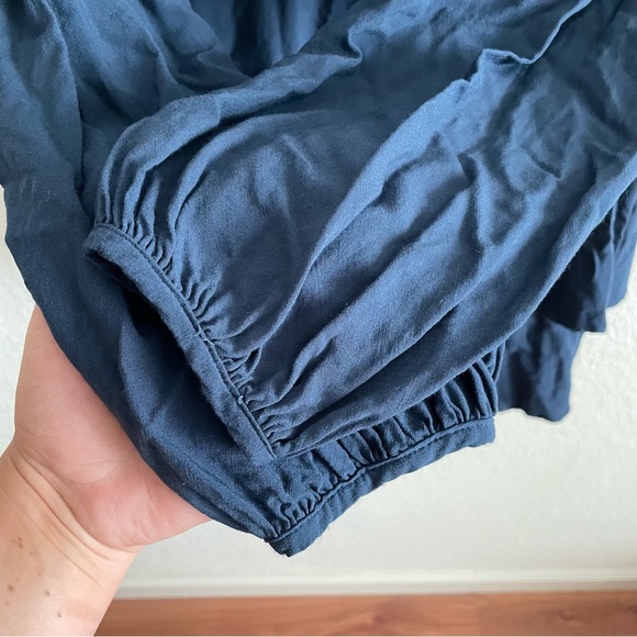 Free People Beck Loose Keyhole Dress Navy - Picture 6 of 9